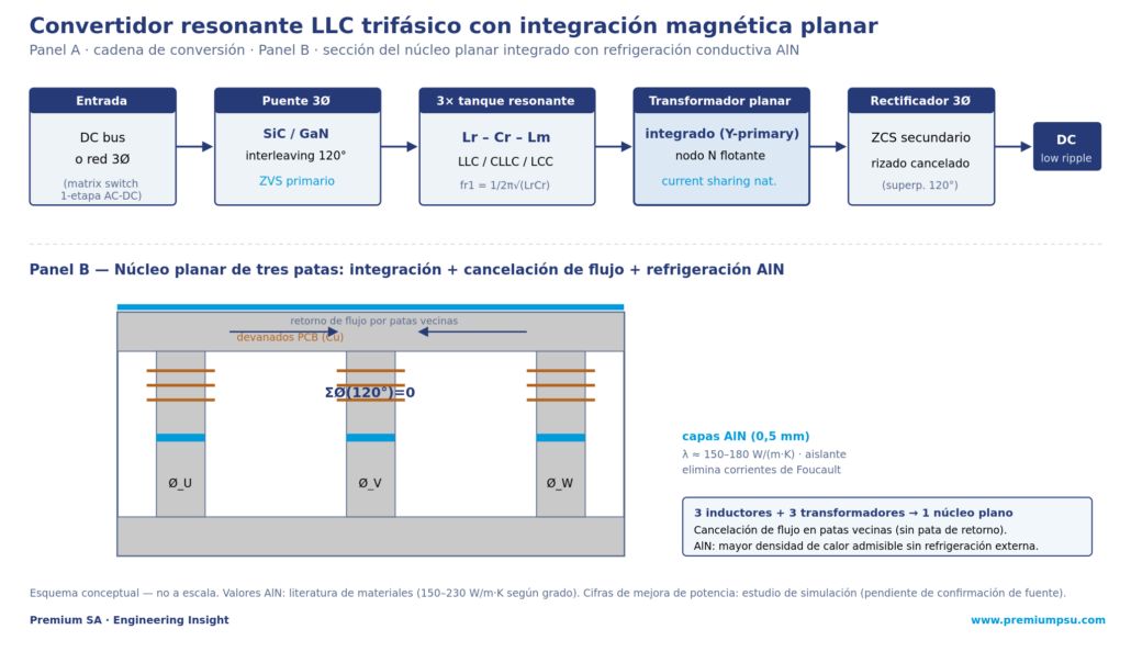 Three-phase resonant converters and planar magnetic integration 3 Three-phase resonant converters and planar magnetic integration